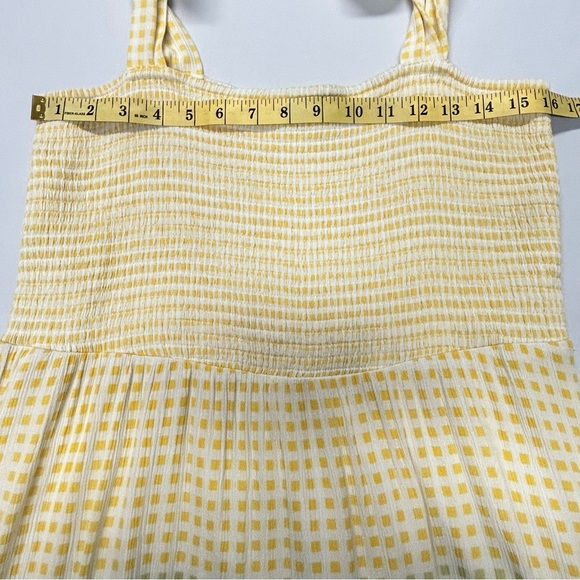 Lauren Conrad Womens Midi Sundress Sz XL Smocked Stretch Gauzy Gingham Coquette - Picture 8 of 12